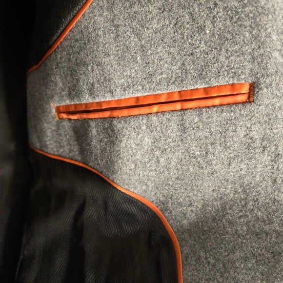 WEATHER REPORT Electric Grandpa Preppy Light Gray Wool Blend Peacoat Jacket Coat - Picture 5 of 11